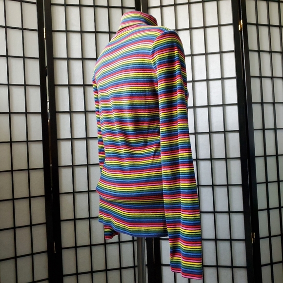 Jones New York Sport Rainbow Turtleneck Size Large - Picture 7 of 11